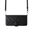 Puzdro s chlopňou pre Oppo Reno 13F 5G, Crossbody Leather Wallet, čierne