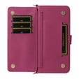Puzdro s chlopňou pre Xiaomi Redmi A5, Crossbody Leather Wallet, bordové