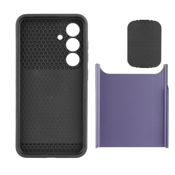 Obal na mobil pre Samsung Galaxy S24, ERBORD CamProtect Slide Camera, fialové