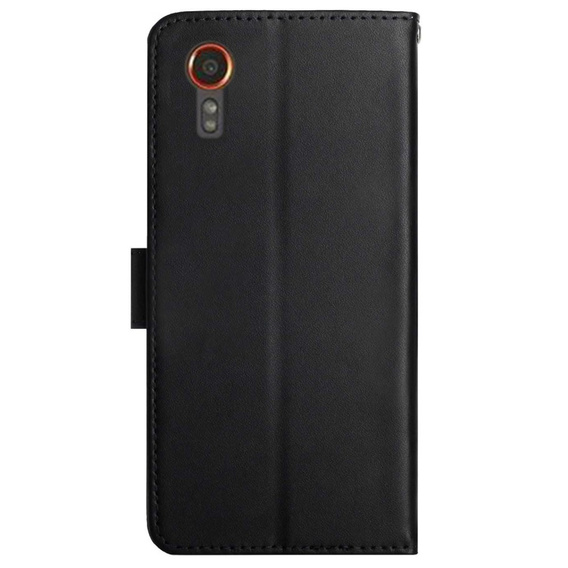 Flipové puzdro pre Samsung Galaxy Xcover 7, Split Leather, čierne
