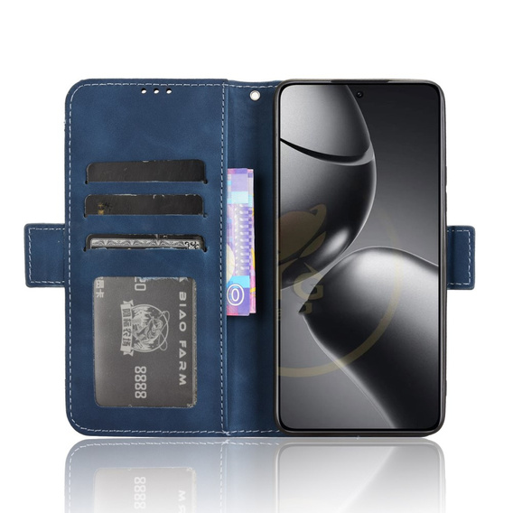 Klapkové puzdro pre Xiaomi 14T Pro, Card Slot, tmavomodré