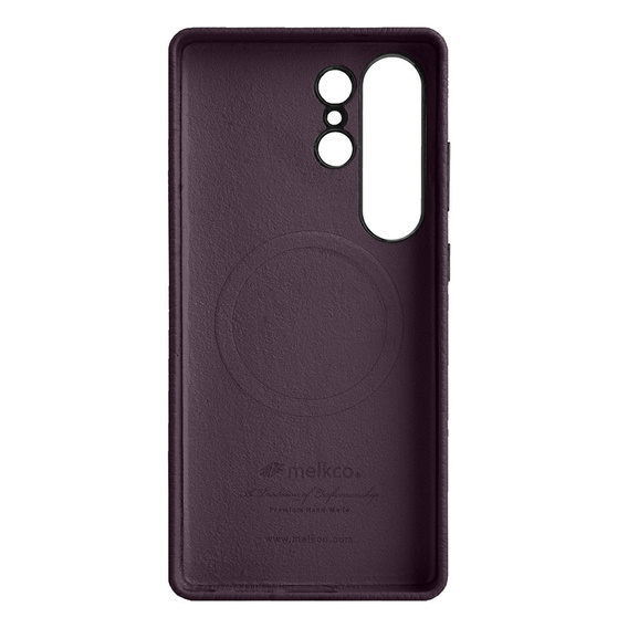 Puzdro MELKCO pre Samsung Galaxy S25 Ultra, kožené, fialové