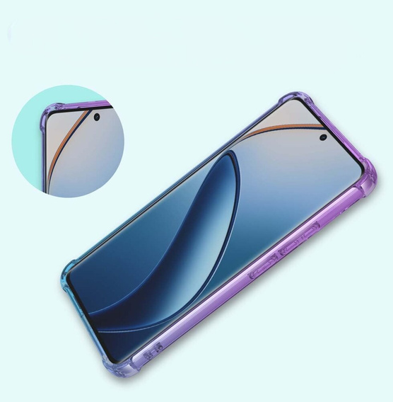 Puzdro pre Realme 12, Gradient Dropproof, Fialová / modrá