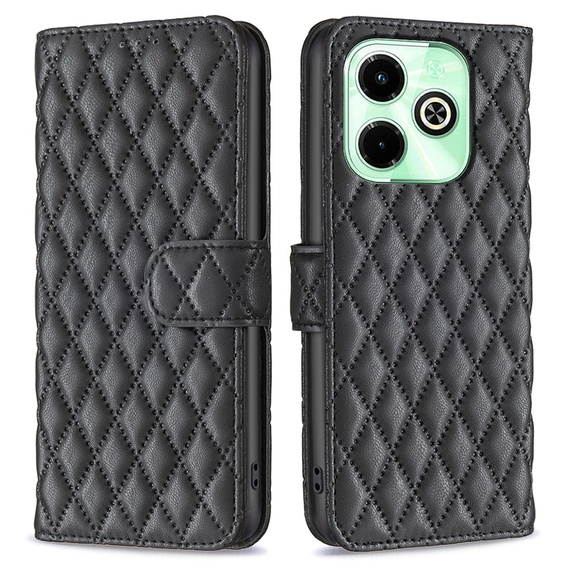 Klapkové puzdro pre Infinix Hot 40i, Wallet, BINFEN COLOR, čierne