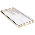 Magnetické puzdro Dual Glass MagSafe pre Samsung Galaxy S21 Ultra, zlaté