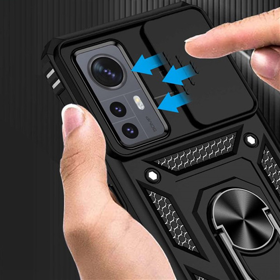 Obal na mobil pre Xiaomi 12 / 12X, CamShield Slide, modré