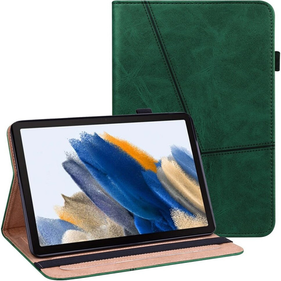Puzdro pre Samsung Galaxy Tab A9+, Classic, s priestorom pre stylus, zelený