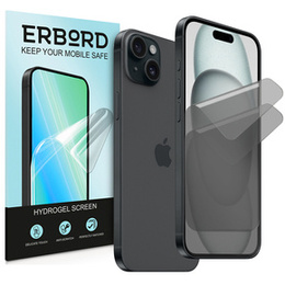 2 x fólia na ochranu súkromia pre iPhone 15, ERBORD Anti-Spy Hydrogel