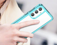 Obal na mobil pre Samsung Galaxy A55 5G, Fusion Hybrid, transparentné / modré