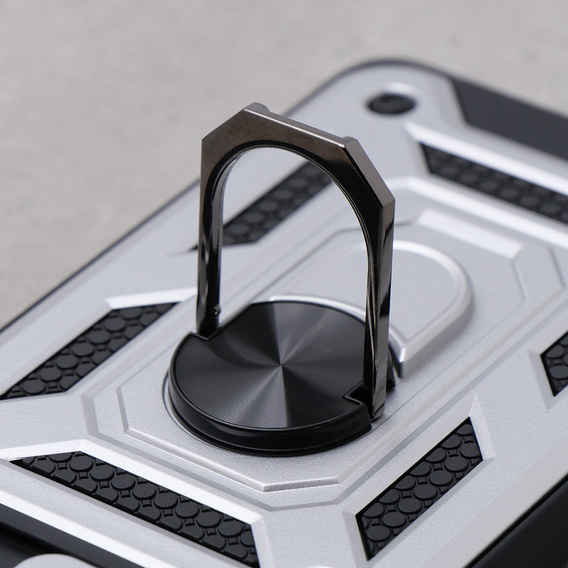 Obal na mobil pre Motorola Edge 40 Neo, CamShield Slide, striebro
