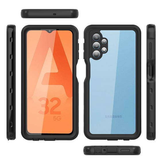 Vodotesné puzdro IP68 pre Samsung Galaxy A32 5G, SHELLBOX, čierne