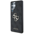 GUESS Obal na mobil pre Samsung Galaxy S25 Ultra, 4G Big Metal Logo, čierne