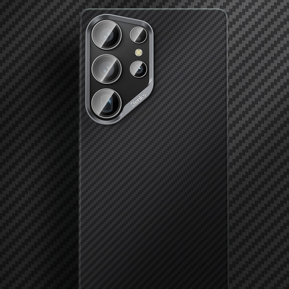 Puzdro BENKS Kevlar pre Samsung Galaxy S25, pre MagSafe, Carbon Fiber, čierne