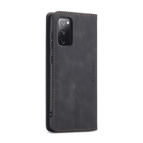 CASEME puzdro pre Samsung Galaxy S20 FE, Leather Wallet Case, čierne