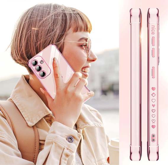 Obal na mobil pre Samsung Galaxy S25 FE, Electro heart, ružové rose gold