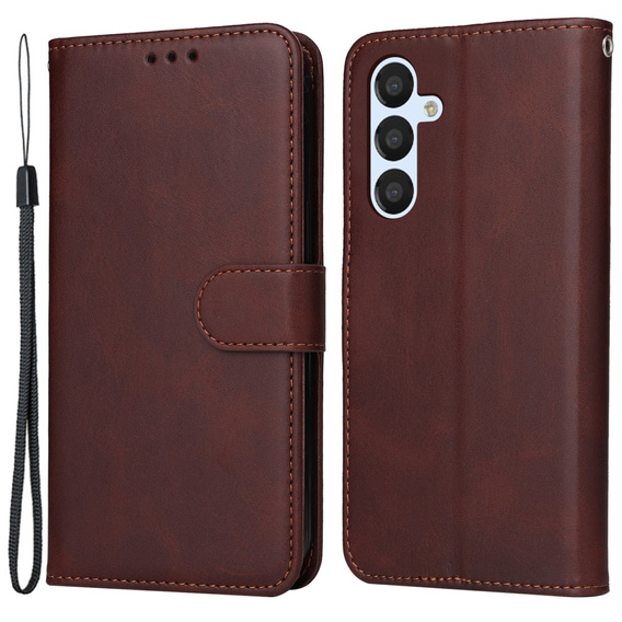 Klapkové puzdro pre Samsung Galaxy A54 5G, Leather Wallet, hnedé