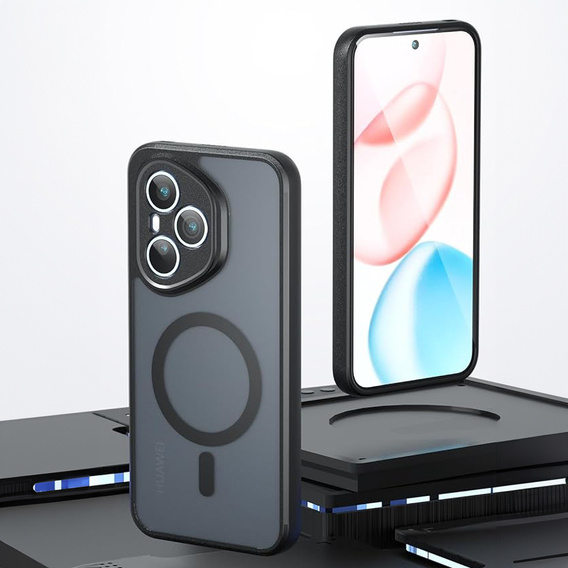 Puzdro pre Honor 400 Pro 5G, pre MagSafe, ERBORD Matt Case, čierny + sklo na displej