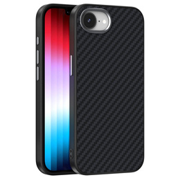 ABEEL puzdro pre iPhone 16e, Carbon Fiber, pre MagSafe, čierne