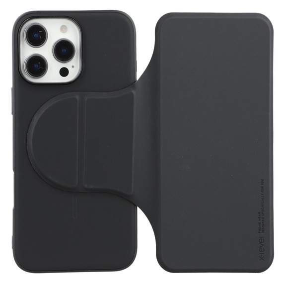 Puzdro X-LEVEL pre iPhone 16 Pro, Magnetic Card Holder, čierne