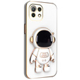 Obal na mobil pre Xiaomi Mi 11 Lite / Mi 11 Lite 5G / 11 Lite 5G NE, Astronaut, biele