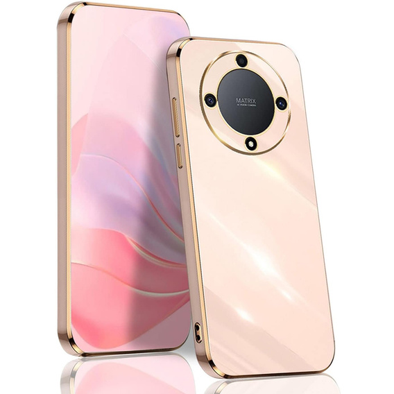 Puzdro pre Honor Magic 5 Lite, Glamour CamShield, ružové rose gold
