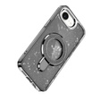 Puzdro iPhone 16e, Glittery Magnetic Kickstand, čierne