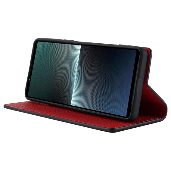 Klapkové puzdro pre Sony Xperia 1 V, Litchi Skin Grain, čierne