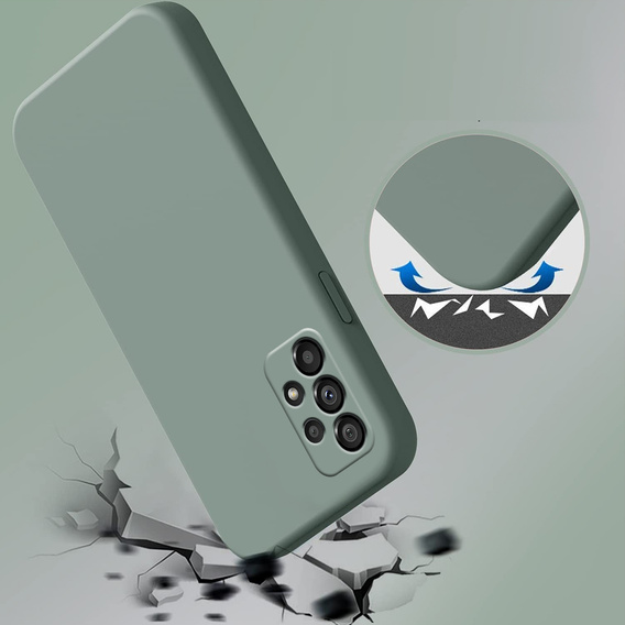 Obal na mobil pre Samsung Galaxy A53 5G, Silicone Lite, zelený
