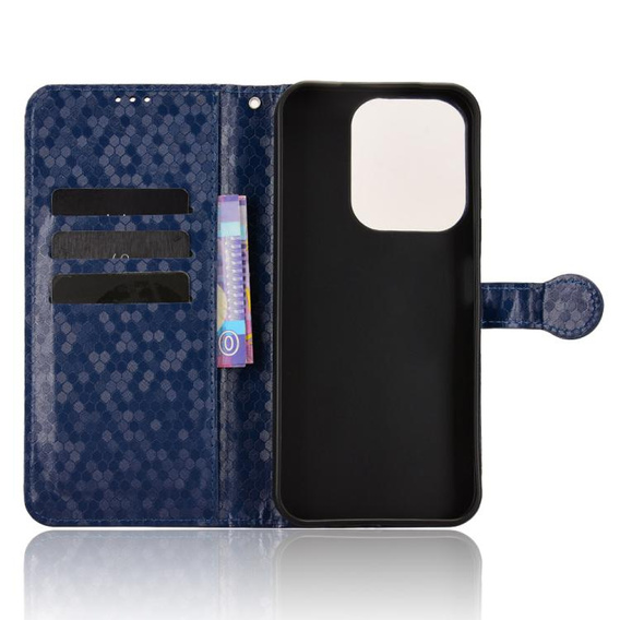 Flipové puzdro pre Xiaomi Redmi 15C 4G/LTE, Wallet Rhombus, modré