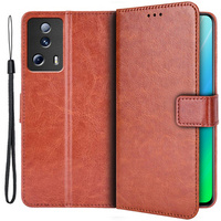 Klapkové puzdro pre Xiaomi 13 Lite, Crazy Horse Wallet, hnedé