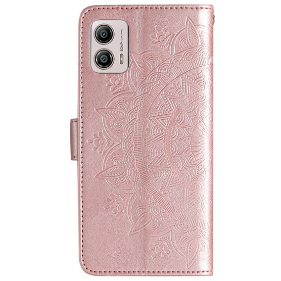 Klapkové puzdro pre Motorola Moto G53 5G, Mandala Flower, ružové rose gold