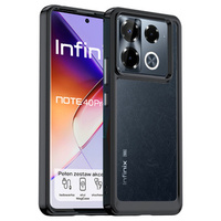 Obal na mobil pre Infinix Note 40 Pro Plus, Fusion Hybrid, transparentné / čierne