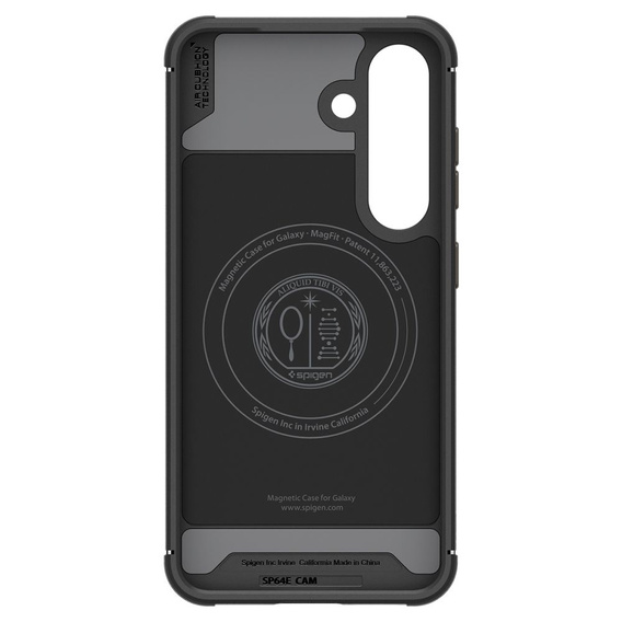 Puzdro Spigen pre Samsung Galaxy S25, Core Armor MagSafe, čierne + tvrdené sklo 9H