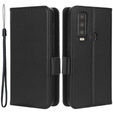 Klapkové puzdro pre Cat S75 5G, Wallet Litchi Magnet, čierne