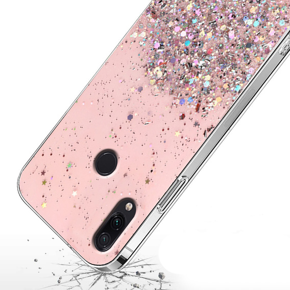 Obal na mobil pre Xiaomi Redmi Note 7, Glittery, ružové