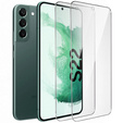 2x tvrdené sklo pre Samsung Galaxy S22, ERBORD 9H Hard Glass na displeji