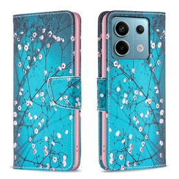 Klapkové puzdro pre Xiaomi Redmi Note 13 Pro 5G, Wallet, Sakura modré