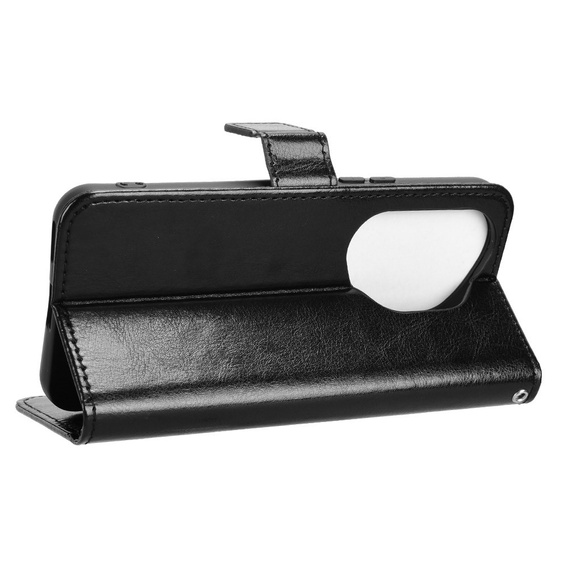 Klapkové puzdro pre Honor 400 Pro 5G, Crazy Horse Wallet, čierne