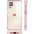 Obal na mobil pre Samsung Galaxy A12 / M12 / A12 2021, Electro heart, ružové rose gold