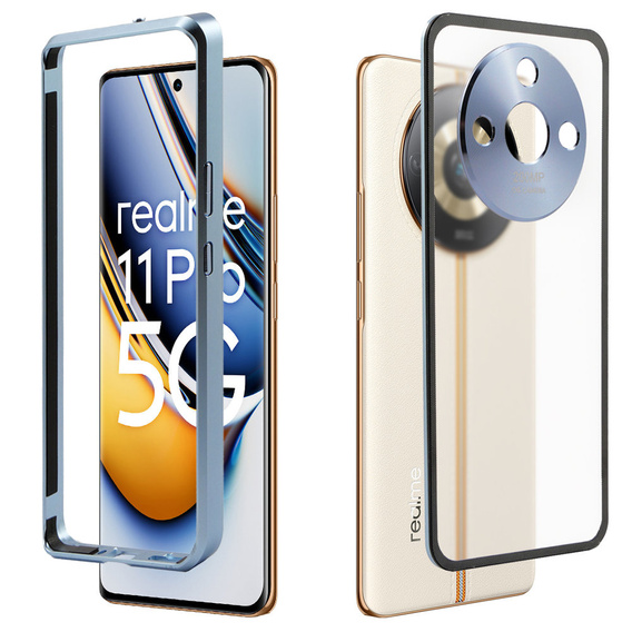 Puzdro pre Realme 11 Pro 5G / Pro+ 5G, Frame Case, modré