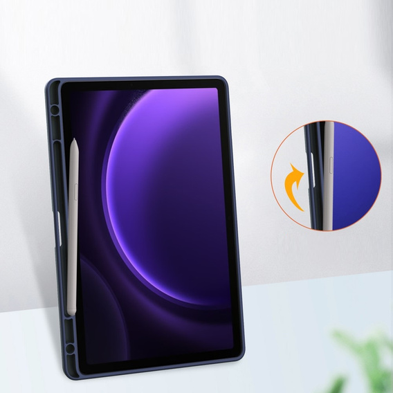 Puzdro pre Samsung Galaxy Tab S10 Lite / S10 FE / S9 FE, Smartcase Hybrid, so slotom na stylus, tmavomodré