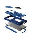 Obal na mobil pre Samsung Galaxy S23 Plus, CamShield Slide, modré