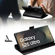 Flipové puzdro pre Samsung Galaxy S25 Ultra, QIALINO Leather Wallet, čierne