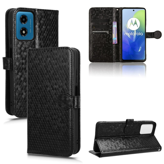 Flipové puzdro pre Motorola Moto G24 / G24 Power / G04, Wallet Rhombus, čierne