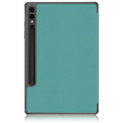 Puzdro pre Samsung Galaxy Tab S9 Plus, Smartcase s priestorom pre stylus, zelený