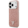 Puzdro GUESS Glitter Triangle Logo MagSafe pre iPhone 17 Pro