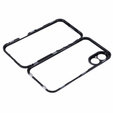 Puzdro pre iPhone 16, Magnetic Dual Glass, čierne