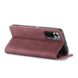 CASEME puzdro pre Xiaomi Redmi Note 10 Pro, Leather Wallet Case, červené