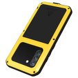 Love Mei Obal na mobil pre Samsung Galaxy S21 FE, armored with glass, žlté