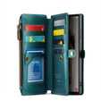 Puzdro CASEME pre Samsung Galaxy S25 Ultra, RFID Leather Wallet, s popruhom cez rameno, zelený